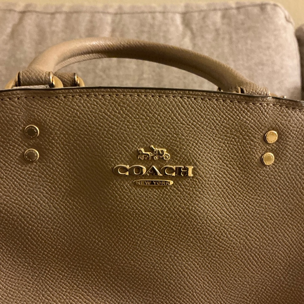 Coach Beige Leather Handbag - Picture 2 of 3